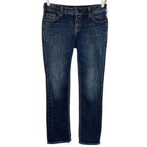 Silver Jeans Co Suki Mid Straight Dark Wash Denim Jeans Women's Size 31/32‎